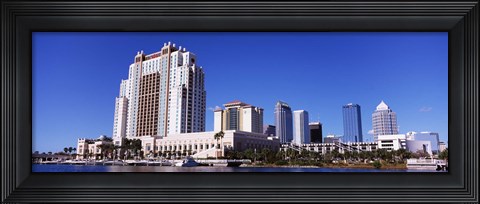 Framed Skyscrapers at the waterfront, Tampa, Hillsborough County, Florida, USA Print