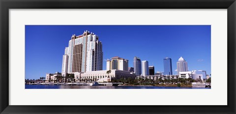 Framed Skyscrapers at the waterfront, Tampa, Hillsborough County, Florida, USA Print