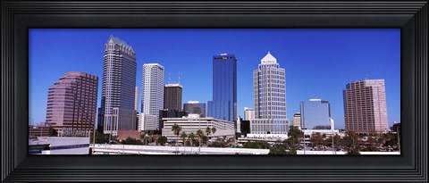 Framed Skyscrapers in a city, Tampa, Florida, USA Print