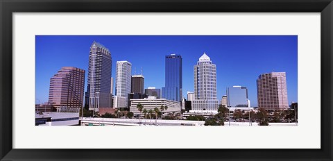 Framed Skyscrapers in a city, Tampa, Florida, USA Print