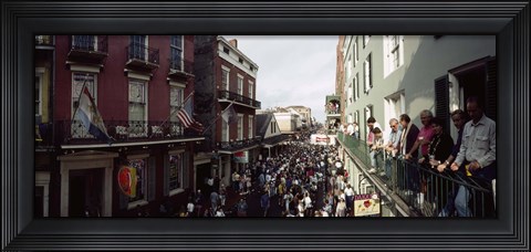 Framed Group of people participating in a parade, Mardi Gras, New Orleans, Louisiana, USA Print