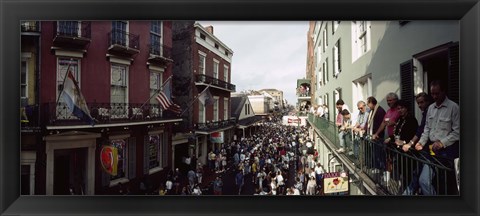 Framed Group of people participating in a parade, Mardi Gras, New Orleans, Louisiana, USA Print