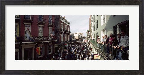 Framed Group of people participating in a parade, Mardi Gras, New Orleans, Louisiana, USA Print