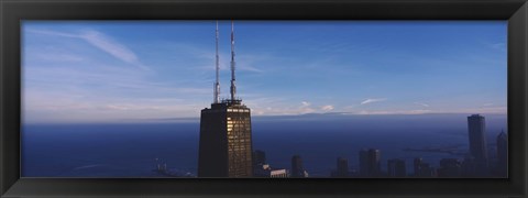 Framed Skyscrapers in a city, Hancock Building, Chicago, Cook County, Illinois, USA Print