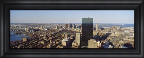 Framed Aerial View of Boston, Massachusetts Print