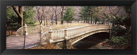 Framed Arch bridge in a park, Central Park, Manhattan, New York City, New York State, USA Print