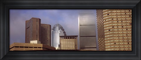 Framed Skyscrapers in a city, Boston, Suffolk County, Massachusetts, USA Print