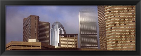 Framed Skyscrapers in a city, Boston, Suffolk County, Massachusetts, USA Print