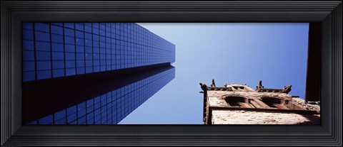 Framed Low angle view of the Hancock Building and Trinity Church, Boston, Suffolk County, Massachusetts, USA Print
