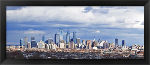 Framed Aerial View of Center City, Philadelphia Print