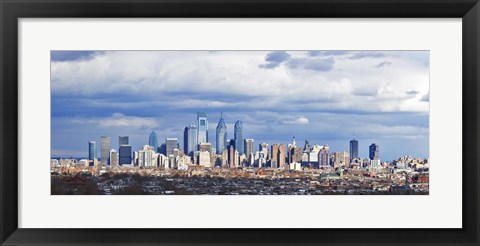 Framed Aerial View of Center City, Philadelphia Print