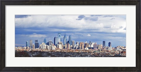 Framed Aerial View of Center City, Philadelphia Print