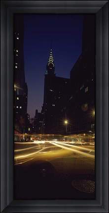 Framed Buildings in a city, Chrysler Building, Manhattan, New York City, New York State, USA Print