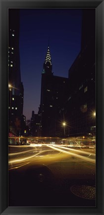 Framed Buildings in a city, Chrysler Building, Manhattan, New York City, New York State, USA Print