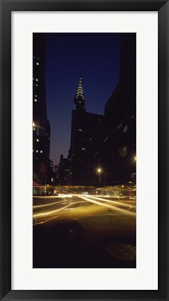 Framed Buildings in a city, Chrysler Building, Manhattan, New York City, New York State, USA Print