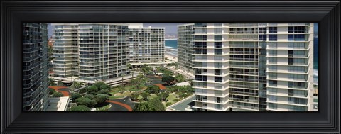 Framed Condos in a city, San Diego, California, USA Print