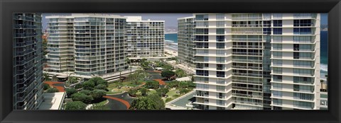 Framed Condos in a city, San Diego, California, USA Print