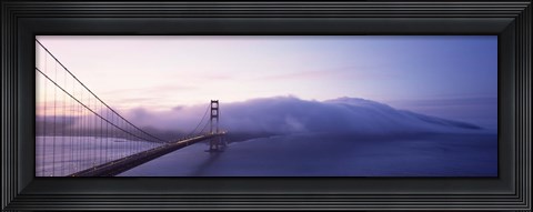 Framed Bridge across the sea, Golden Gate Bridge, San Francisco, California, USA Print