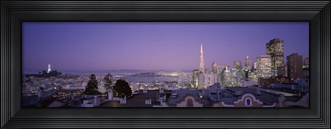 Framed View of San Francisco from Nob Hill, California Print