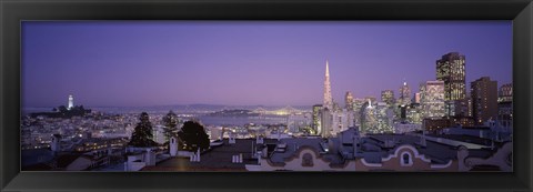 Framed View of San Francisco from Nob Hill, California Print