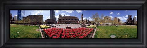 Framed 360 degree view of a city, Boston, Suffolk County, Massachusetts, USA Print