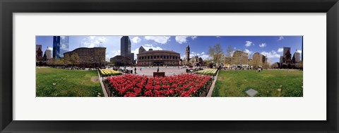 Framed 360 degree view of a city, Boston, Suffolk County, Massachusetts, USA Print