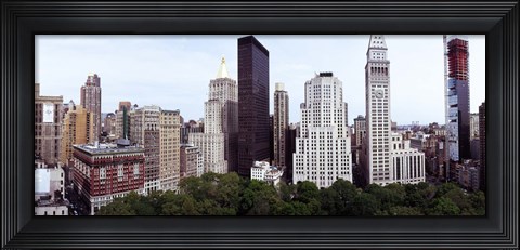 Framed Skyscrapers in a city, Madison Square Park, New York City, New York State, USA Print