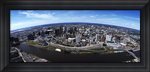 Framed Bird&#39;s Eye view of Newark, New Jersey Print