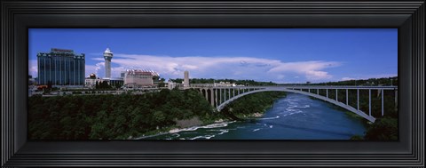 Framed Bridge across a river, Rainbow Bridge, Niagara River, Niagara Falls, New York State, USA Print