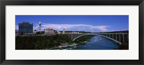 Framed Bridge across a river, Rainbow Bridge, Niagara River, Niagara Falls, New York State, USA Print