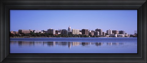 Framed Lake Monona and Madison Skyline,Wisconsin Print