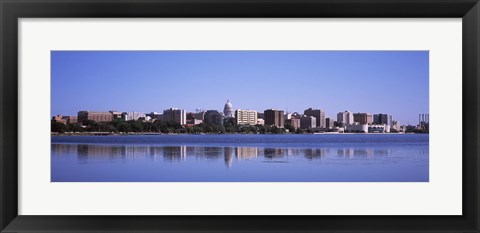 Framed Lake Monona and Madison Skyline,Wisconsin Print