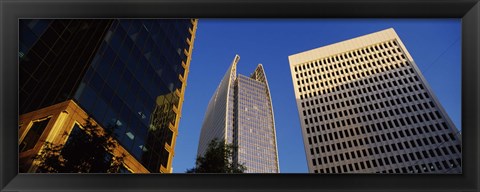 Framed Skyscrapers in a city, Atlanta, Fulton County, Georgia Print