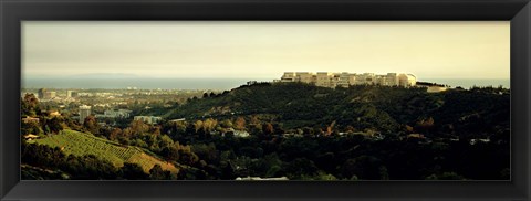 Framed High angle view of a city, Santa Monica, Los Angeles County, California, USA Print