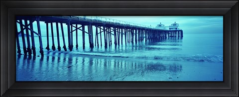 Framed Pier at sunset, Malibu Pier, Malibu, Los Angeles County, California, USA Print