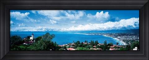 Framed City at the coast, Palos Verdes Peninsula, Palos Verdes, Los Angeles County, California, USA Print
