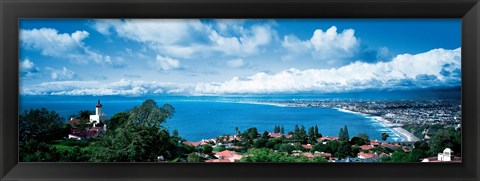 Framed City at the coast, Palos Verdes Peninsula, Palos Verdes, Los Angeles County, California, USA Print