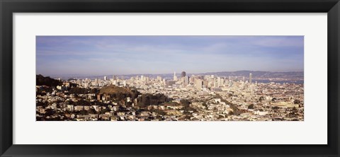 Framed Panoramic view of San Francisco, California Print