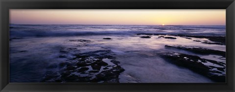 Framed Waves in the sea, Children&#39;s Pool Beach, La Jolla Shores, La Jolla, San Diego, California, USA Print