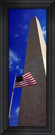 Framed Low angle view of an obelisk, Washington Monument, Washington DC Print