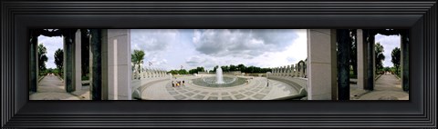 Framed 360 degree view of a war memorial, National World War II Memorial, Washington DC, USA Print
