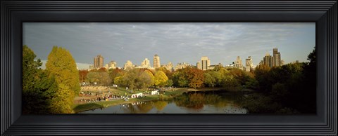 Framed Park with buildings in the background, Central Park, Manhattan, New York City, New York State, USA Print