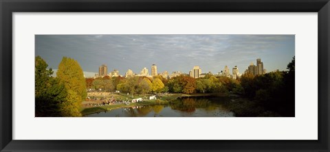 Framed Park with buildings in the background, Central Park, Manhattan, New York City, New York State, USA Print