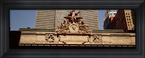 Framed High section view of a railroad station, Grand Central Station, Manhattan, New York City, New York State, USA Print