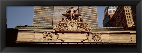 Framed High section view of a railroad station, Grand Central Station, Manhattan, New York City, New York State, USA Print