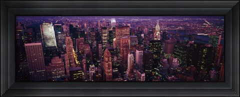 Framed Manhattan at dusk, New York City, New York State Print