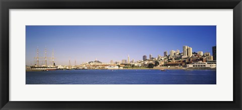 Framed Sea with a city in the background, San Francisco, California Print