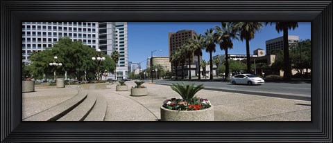Framed Office buildings in a city, Downtown San Jose, San Jose, Santa Clara County, California, USA Print