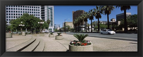 Framed Office buildings in a city, Downtown San Jose, San Jose, Santa Clara County, California, USA Print
