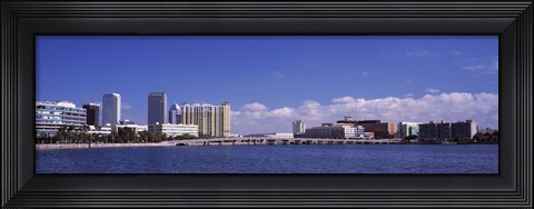 Framed City at the waterfront, Hillsborough Bay, Tampa, Hillsborough County, Florida, USA Print